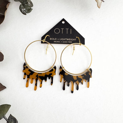 Dripping "Slime" Hoop Earrings: Limited SPRING Patterns