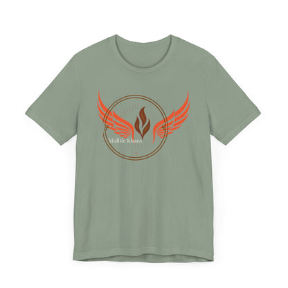 Midlife Khaos Winged Flame Tee, Unisex Short Sleeve Shirt, Casual Wear