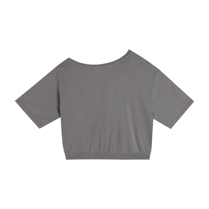 Unicougarasas Asymmetric Shoulder Oversized Cotton T-Shirt