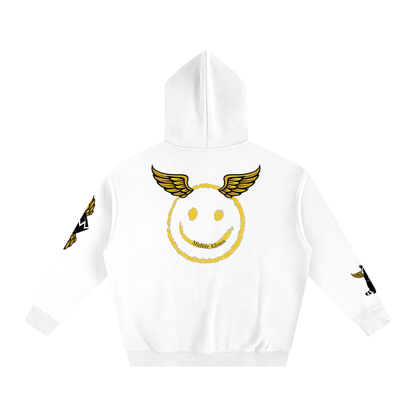 Oversize Fleeced Hoodie Smiley Face