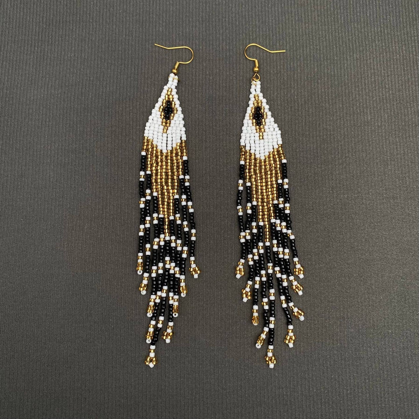 Seed Beads Fringe Dangle Earrings MIO70887 - BJ/SB