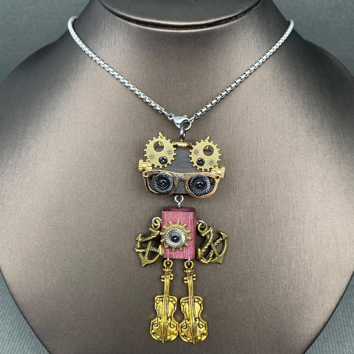 Multiple Styles Handmade Punk Robot Necklace - MIO68909