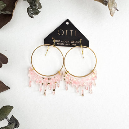 Dripping "Slime" Hoop Earrings: Limited SPRING Patterns