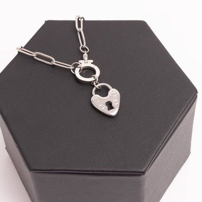 18K Gold PVD Stainless Steel Circle Carabiner Necklace