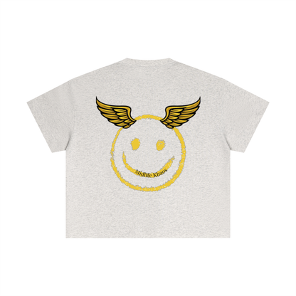 Essential Cotton Boxy T-Shirt Smiley Face