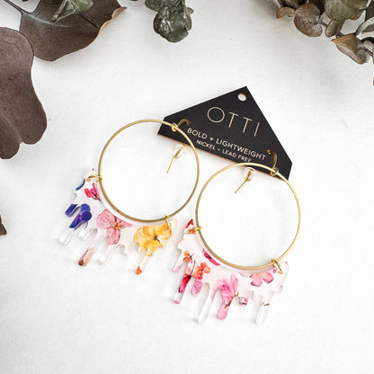 Dripping "Slime" Hoop Earrings: Limited SPRING Patterns