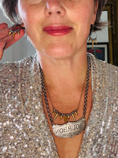 Bourbon Tag Statement Necklace