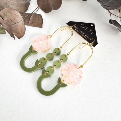 Botanical-Inspired Acrylic Earring: POPPY LOOP (Seasonal)