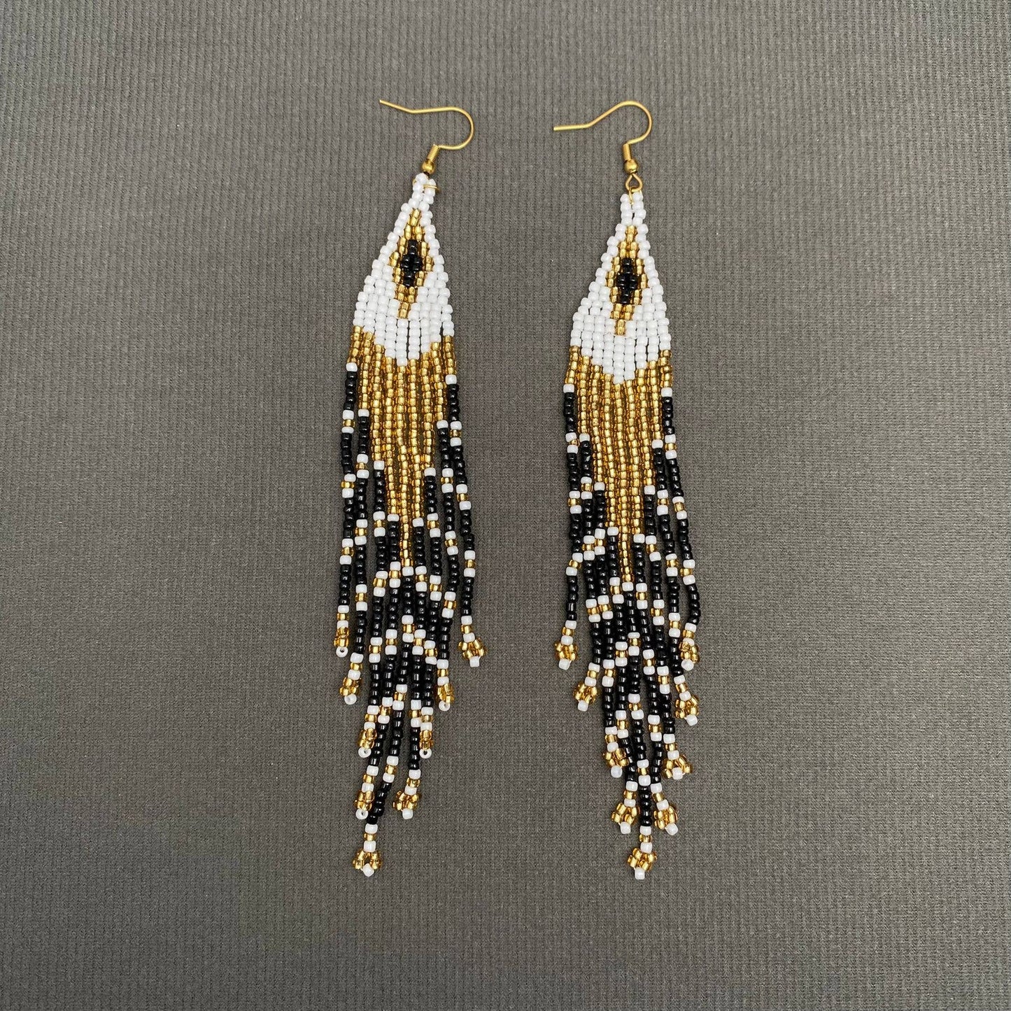 Seed Beads Fringe Dangle Earrings MIO70887 - BJ/SB