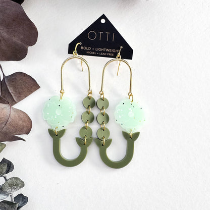 Botanical-Inspired Acrylic Earring: POPPY LOOP (Seasonal)