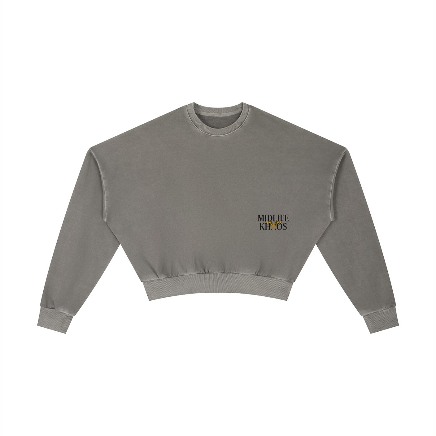 Vintage Washed Cropped Sweatshirt Uterus