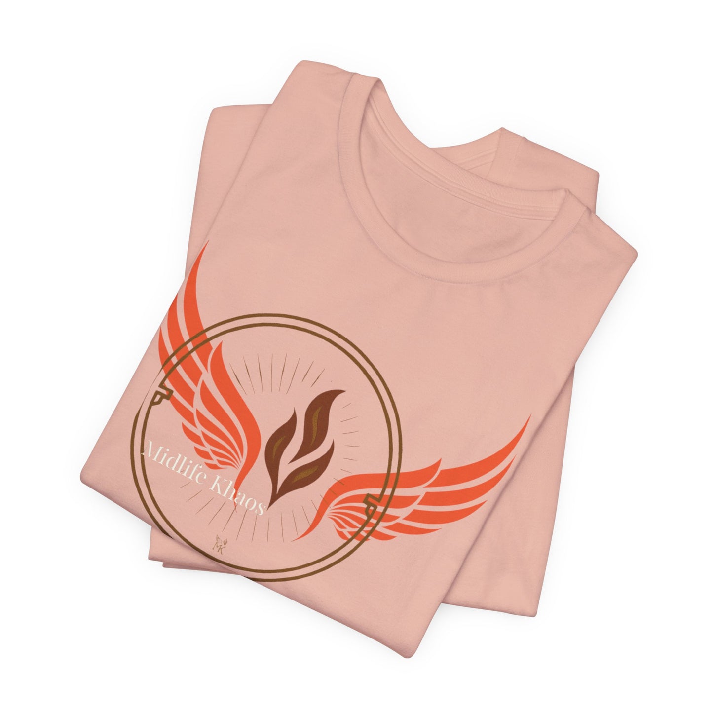 Midlife Khaos Winged Flame Tee, Unisex Short Sleeve Shirt, Casual Wear