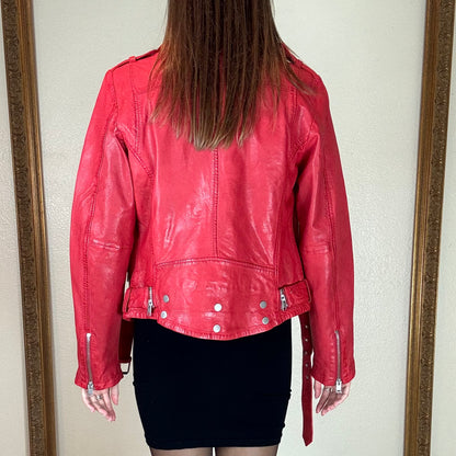 Mauritius Red Leather Jacket