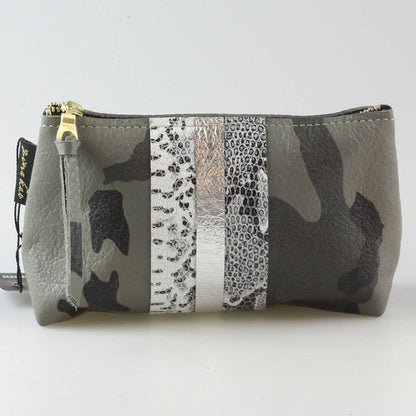 The Smaller CAMO STRIPE Makeup Clutch: Bardot