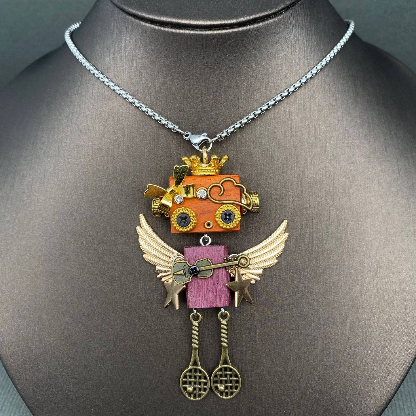 Multiple Styles Handmade Punk Robot Necklace - MIO68909