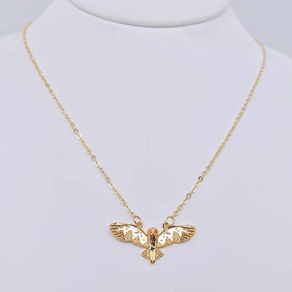Owl Pendant Necklace 18K Gold Plated