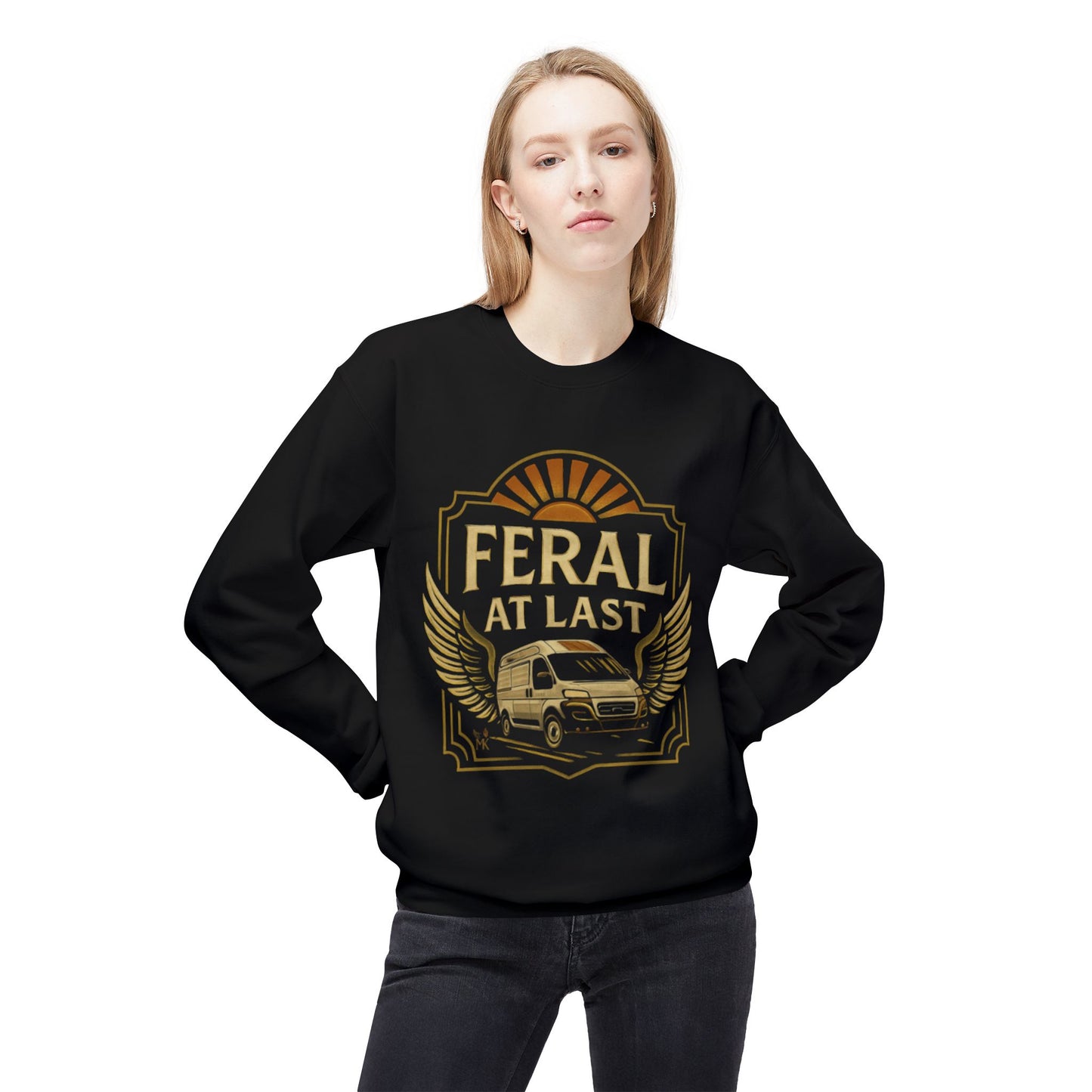 Feral at Last Fleece Crewneck Sweatshirt