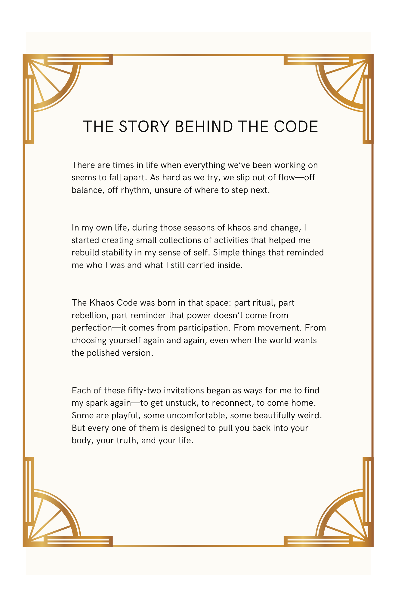 The Khaos Code- 52 Ways to Rewire Your Fire