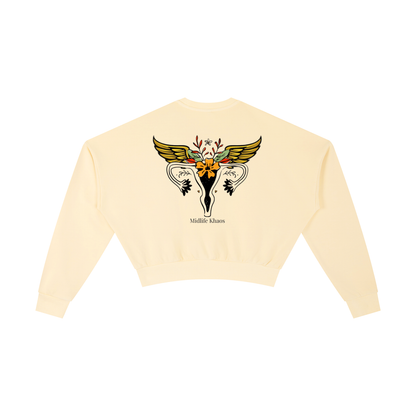 Vintage Washed Cropped Sweatshirt Uterus
