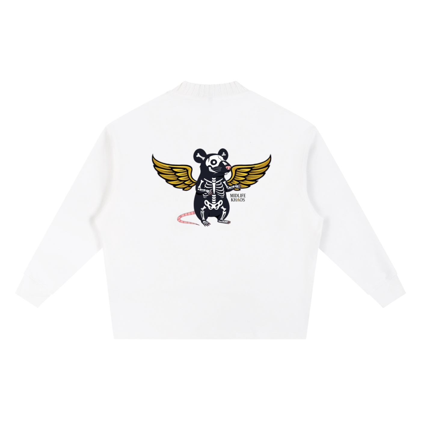 Knitted Round Neck Oversize Sweatshirt Skeletor