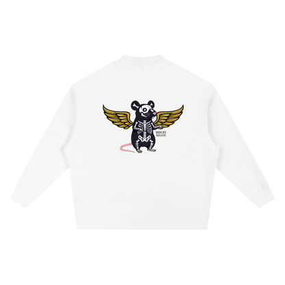 Knitted Round Neck Oversize Sweatshirt Skeletor