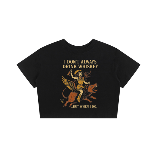 When I Drink Whiskey Baby Tee Seamless T-Shirt - 200 GSM