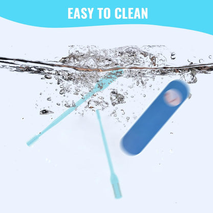 Upgrade 2 in 1 Nasal Hair Cutter, Nasal Hair Trimmer for Women Men, Portable Manual 360° Rotating Nose Hair Trimmer with Ear Digger for Men Women (Cream, 3 Pcs)