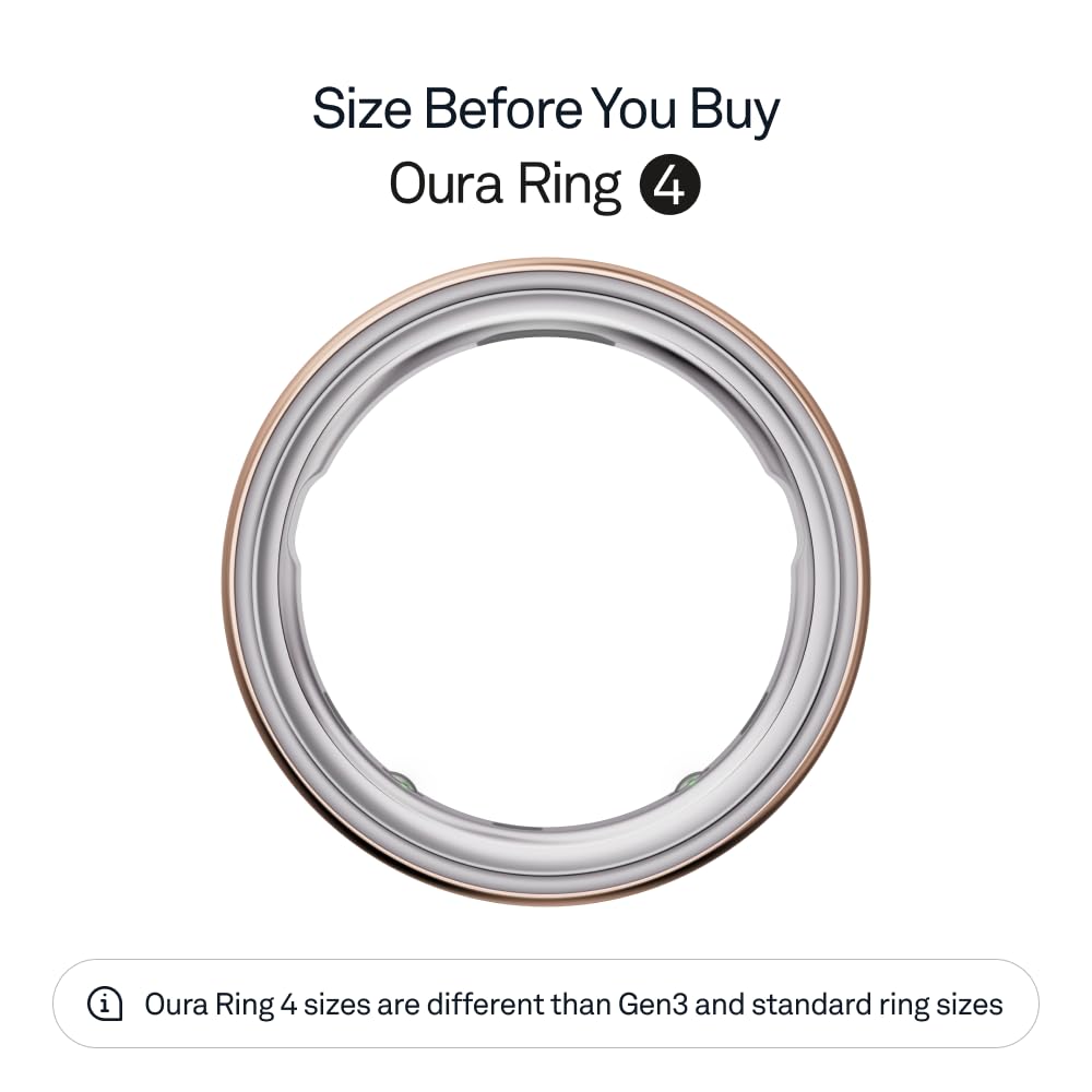 Oura Ring 4 - Rose Gold - Size 8 - Size Before You Buy