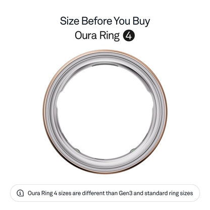 Oura Ring 4 - Rose Gold - Size 8 - Size Before You Buy