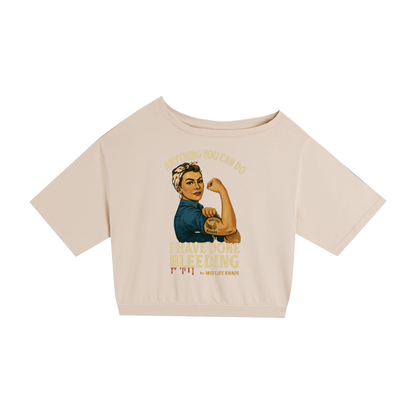 Anything You Can Do, Asymmetric Shoulder Oversized Cotton T-Shirt