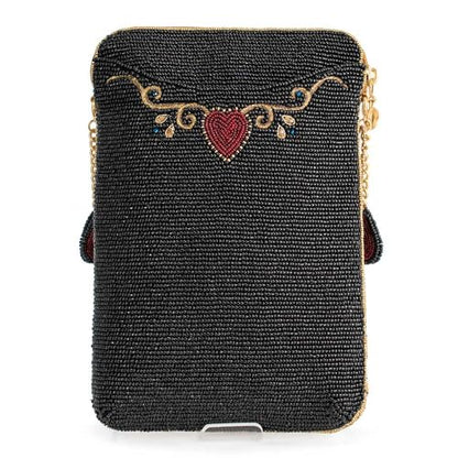 Mary Frances The Queen Beaded Mini Crossbody Bag Novelty Evening Clutch Purse, Multicolor