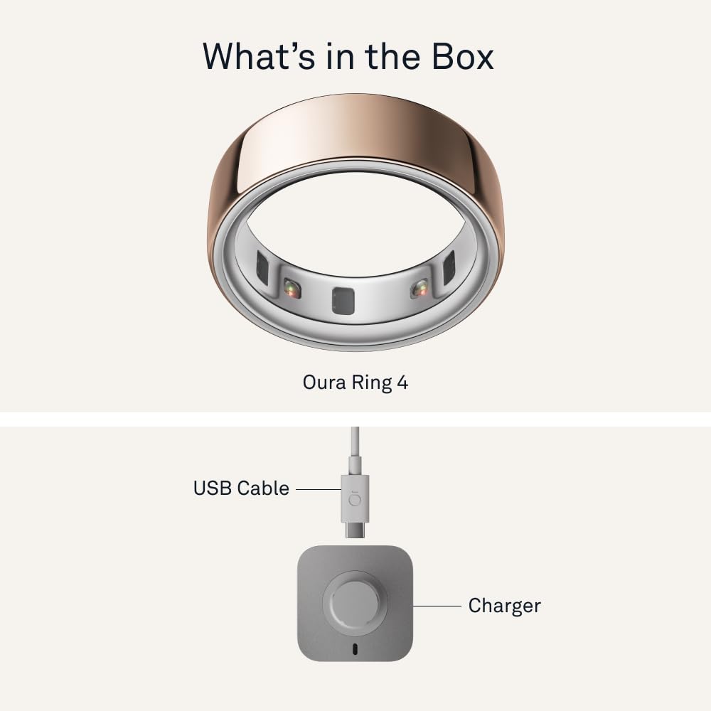 Oura Ring 4 - Rose Gold - Size 8 - Size Before You Buy