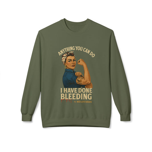 I Bleed Crewneck Soft Sweatshirt, Feminist Fashion