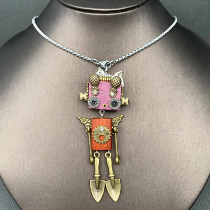 Multiple Styles Handmade Punk Robot Necklace - MIO68909