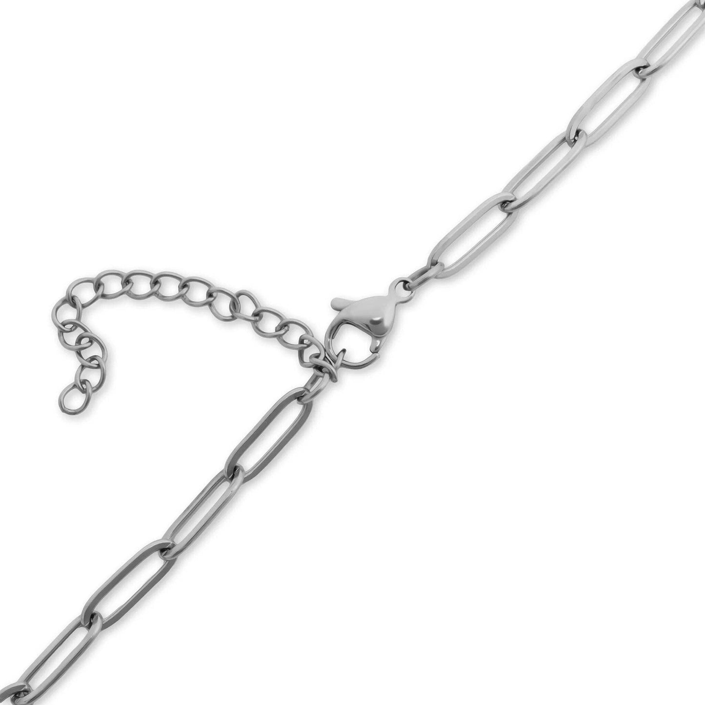 18K Gold PVD Stainless Steel Circle Carabiner Necklace