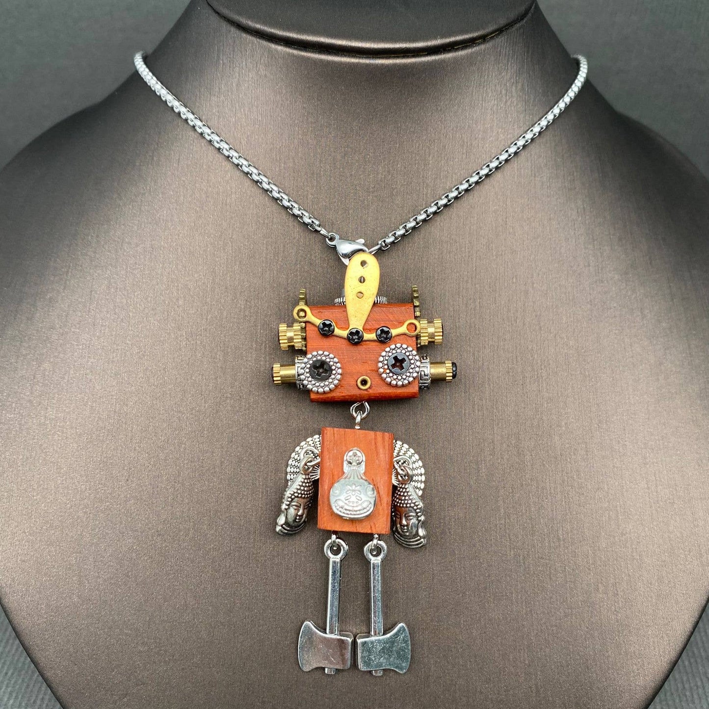 Multiple Styles Handmade Punk Robot Necklace - MIO68909