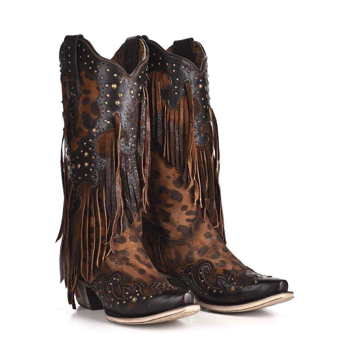 Corral Boot Company Womens Honey Goat Overlay Boot 7 B Brown