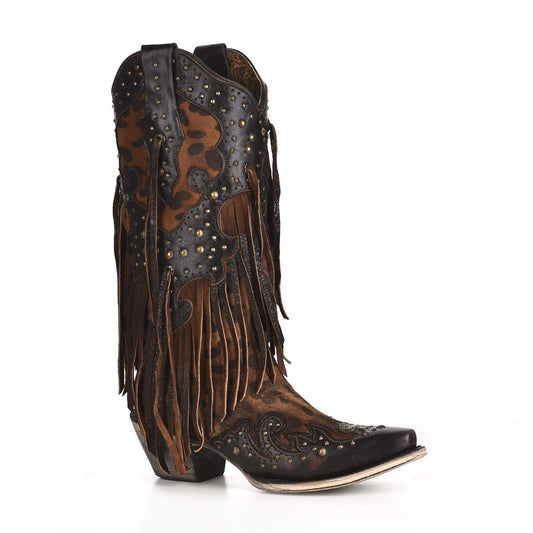 Corral Boot Company Womens Honey Goat Overlay Boot 7 B Brown