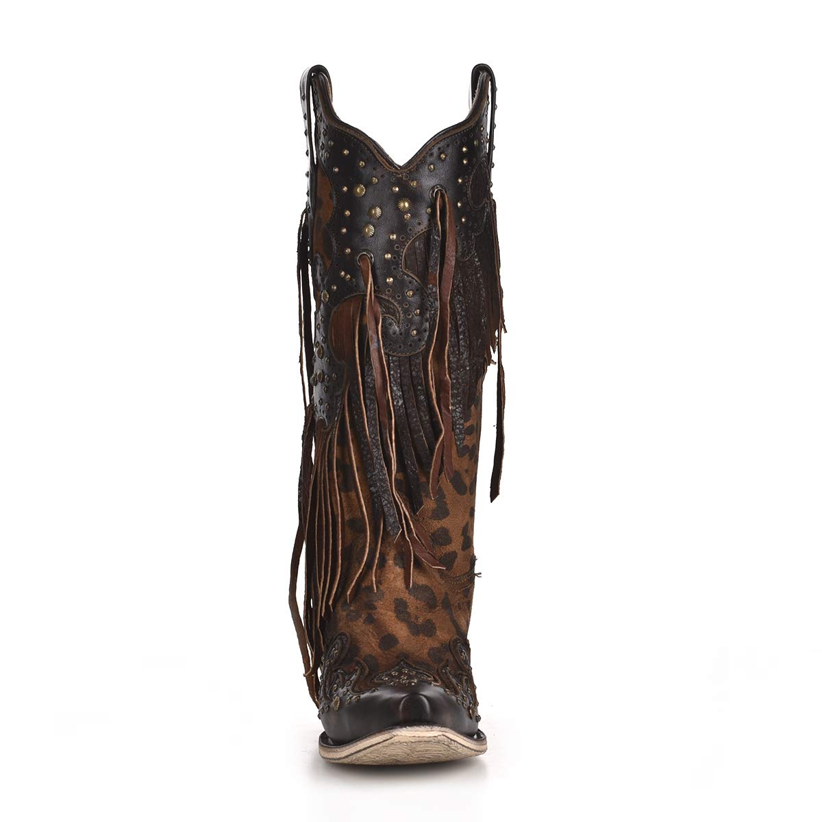 Corral Boot Company Womens Honey Goat Overlay Boot 7 B Brown