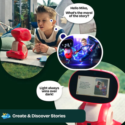 Miko 3 AI Robot for Kids – Smart Educational & STEAM Learning Robot with Interactive Apps, Games, Stories & Activities for Girls & Boys Ages 5–10 | Red