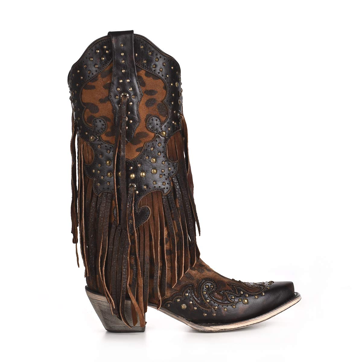 Corral Boot Company Womens Honey Goat Overlay Boot 7 B Brown