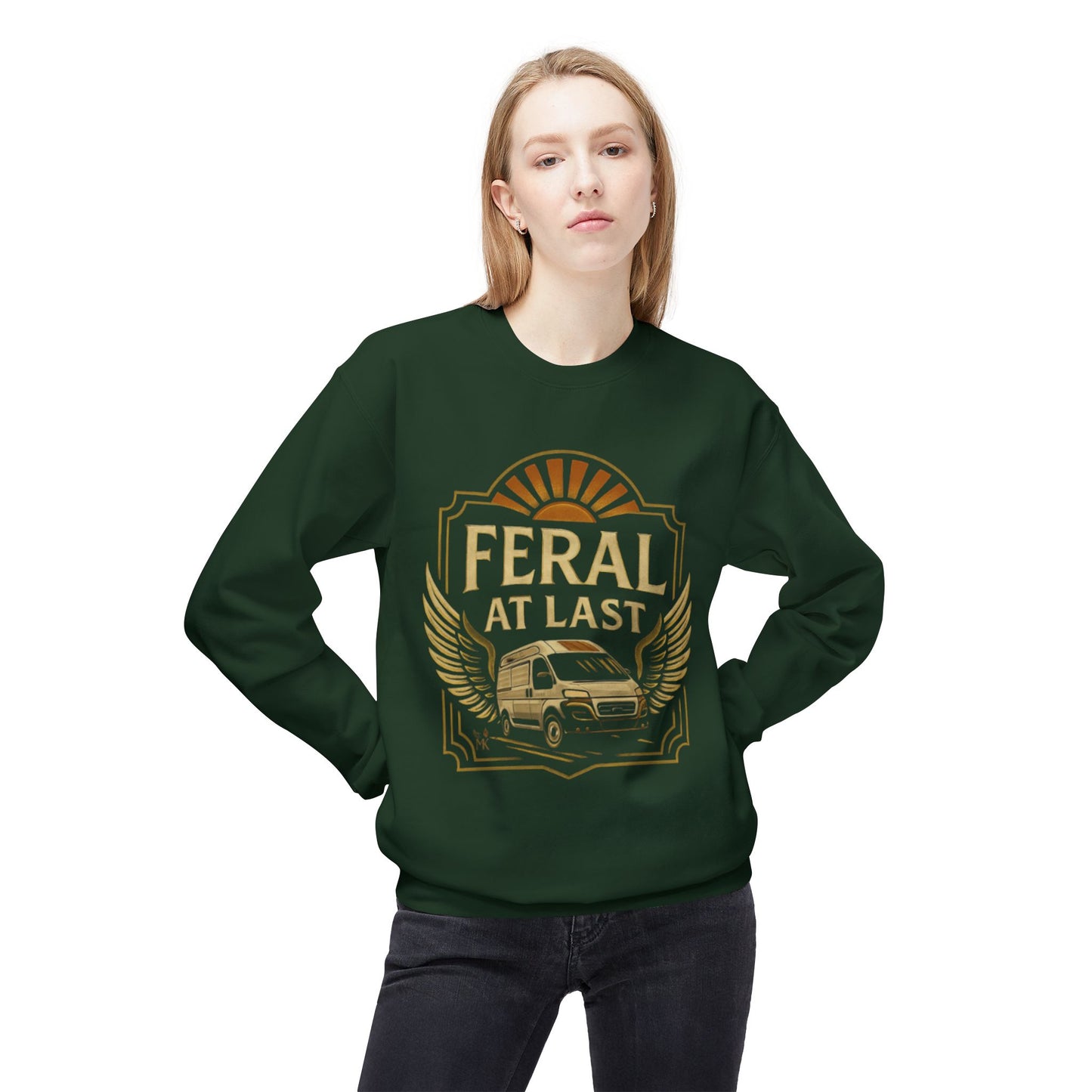 Feral at Last Fleece Crewneck Sweatshirt