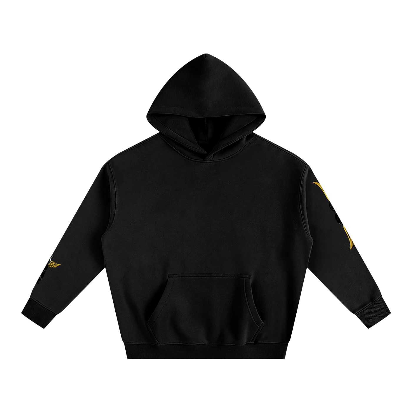 Oversize Fleeced Hoodie Smiley Face