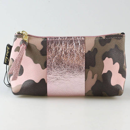 The Smaller CAMO STRIPE Makeup Clutch: Bardot