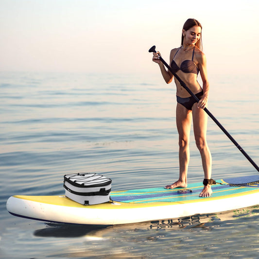 FunVZU Paddle Board Cooler - Waterproof SUP Cooler Bag for Stand Up Paddle Board and Kayak - Leakproof Inflatable Cooler for SUP Accessories - Essential Paddleboard Accessory for Water Storage