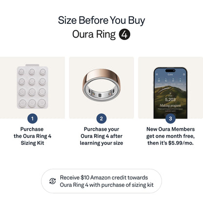Oura Ring 4 - Rose Gold - Size 8 - Size Before You Buy