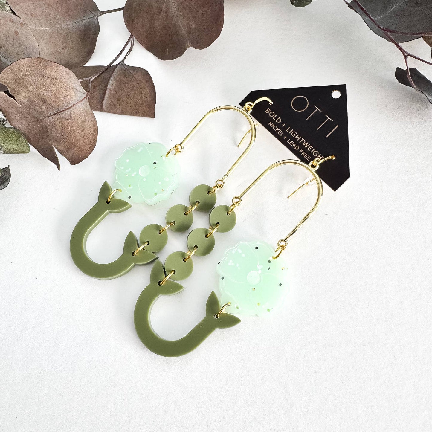 Botanical-Inspired Acrylic Earring: POPPY LOOP (Seasonal)