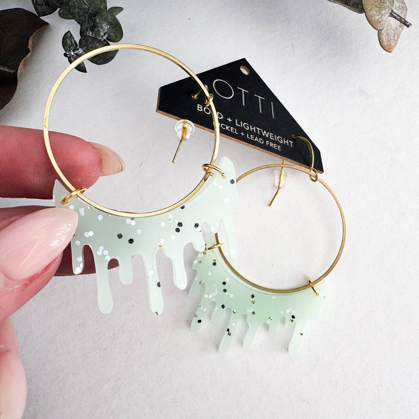 Dripping "Slime" Hoop Earrings: Limited SPRING Patterns