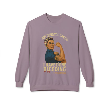 I Bleed Crewneck Soft Sweatshirt, Feminist Fashion
