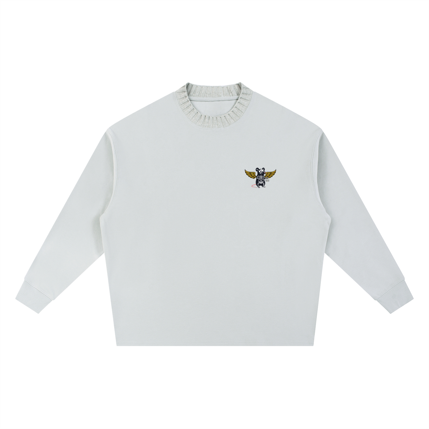 Knitted Round Neck Oversize Sweatshirt Skeletor